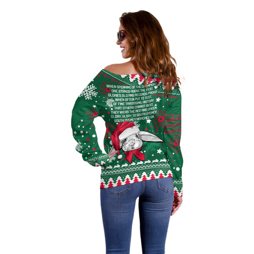 rabbitohs-rugby-off-shoulder-sweater-glory-glory-the-south-2023-christmas-vibe-unique