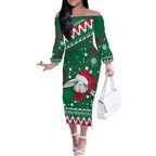 rabbitohs-rugby-off-the-shoulder-long-sleeve-dress-glory-glory-the-south-2023-christmas-vibe-unique