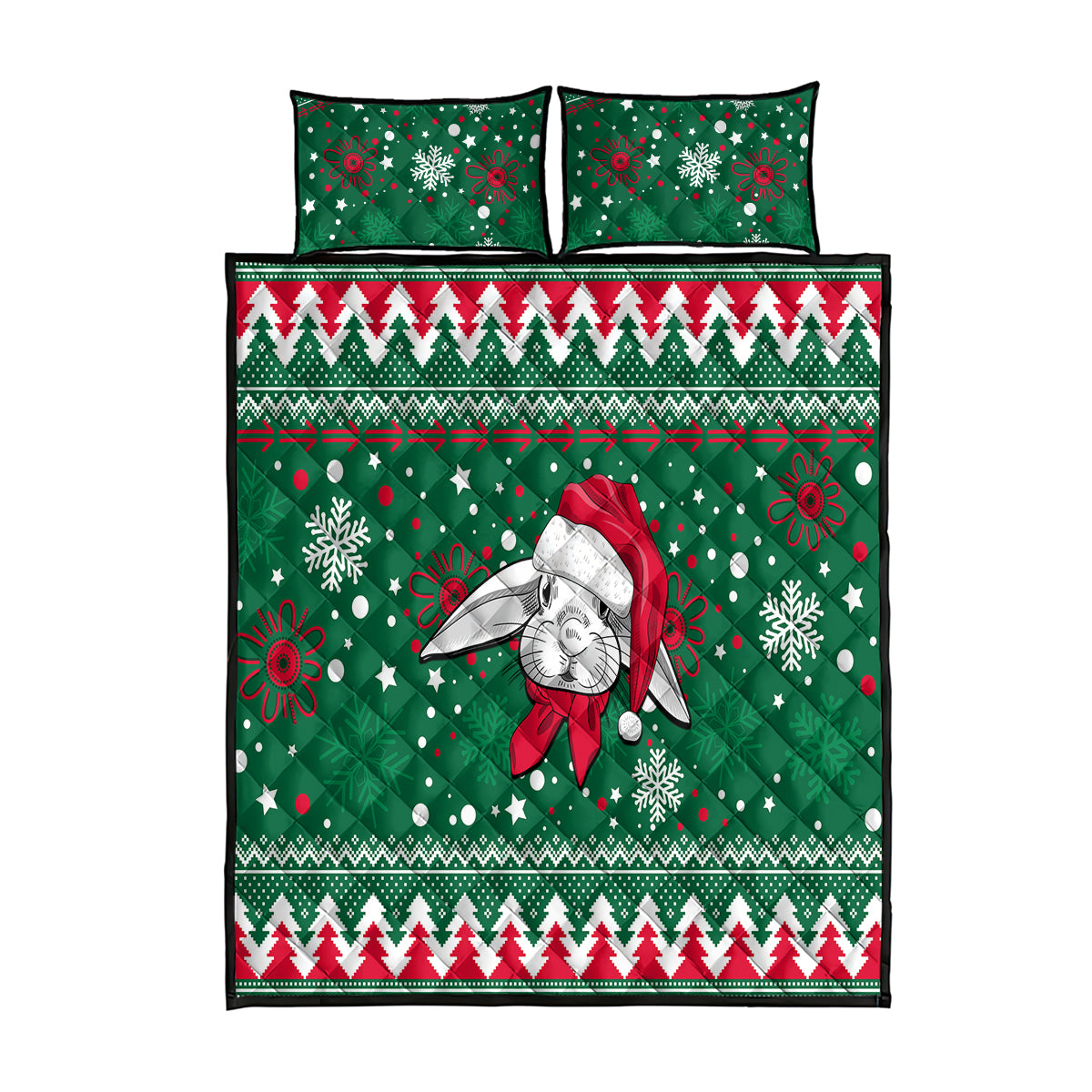 rabbitohs-rugby-quilt-bed-set-glory-glory-the-south-2023-christmas-vibe-unique