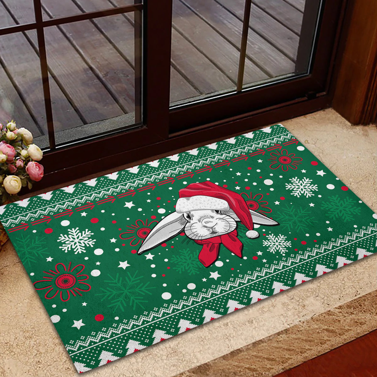 rabbitohs-rugby-rubber-doormat-glory-glory-the-south-2023-christmas-vibe-unique