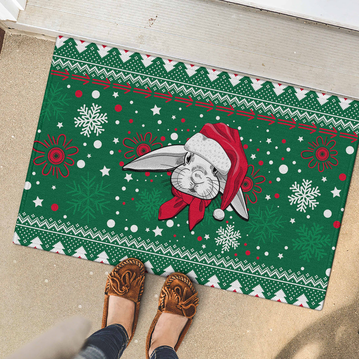rabbitohs-rugby-rubber-doormat-glory-glory-the-south-2023-christmas-vibe-unique