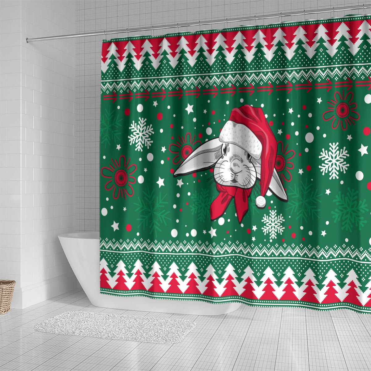 rabbitohs-rugby-shower-curtain-glory-glory-the-south-2023-christmas-vibe-unique