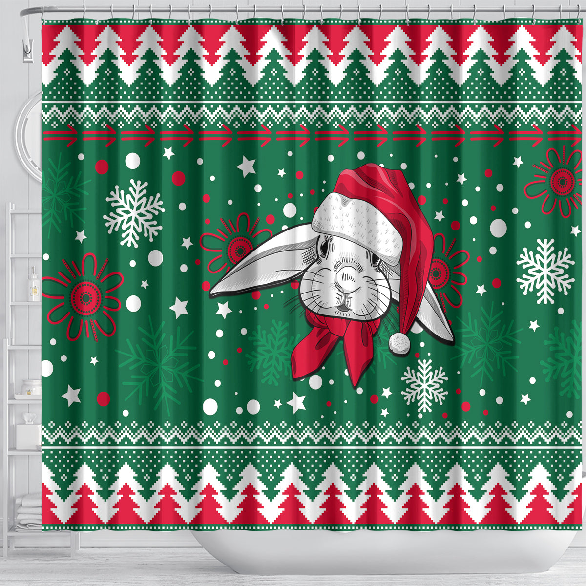 rabbitohs-rugby-shower-curtain-glory-glory-the-south-2023-christmas-vibe-unique