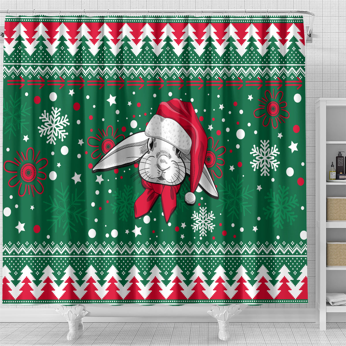 rabbitohs-rugby-shower-curtain-glory-glory-the-south-2023-christmas-vibe-unique