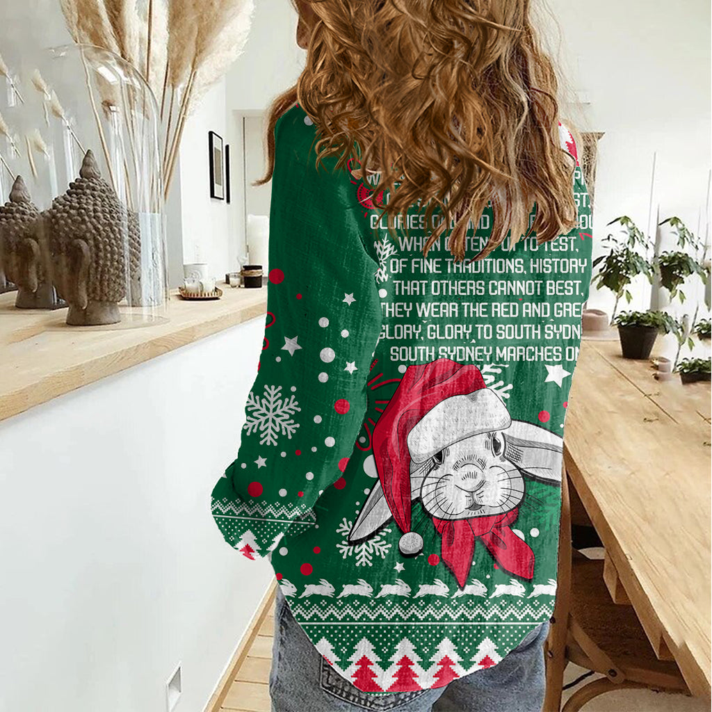 rabbitohs-rugby-women-casual-shirt-glory-glory-the-south-2023-christmas-vibe-unique