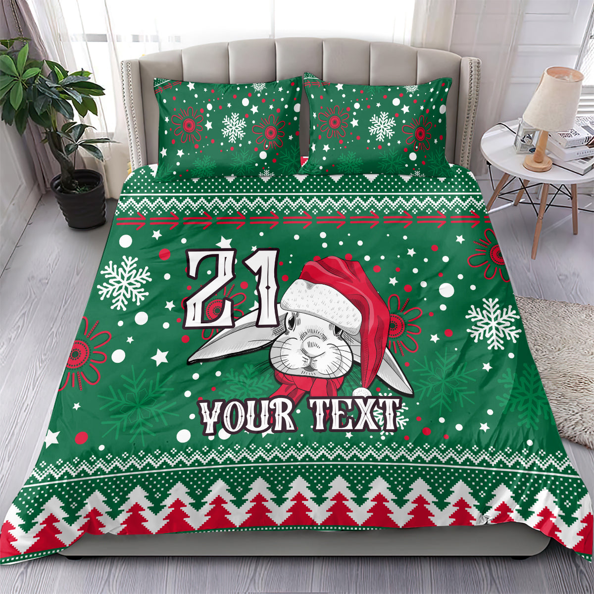 custom-rabbitohs-rugby-bedding-set-glory-glory-the-south-2023-christmas-vibe-unique