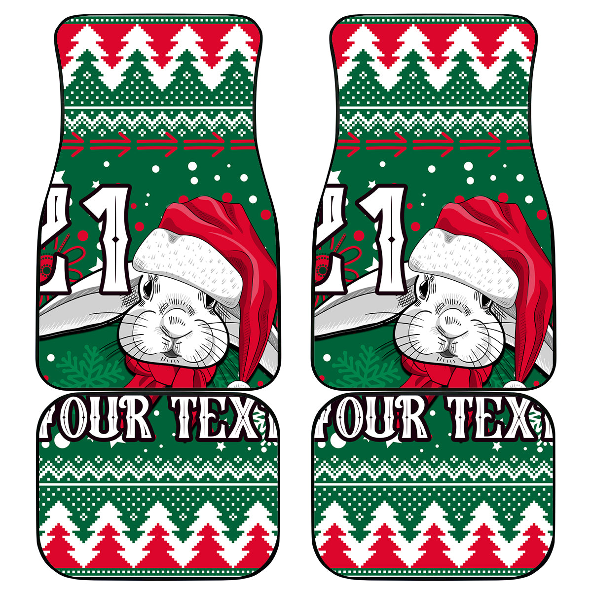 custom-rabbitohs-rugby-car-mats-glory-glory-the-south-2023-christmas-vibe-unique