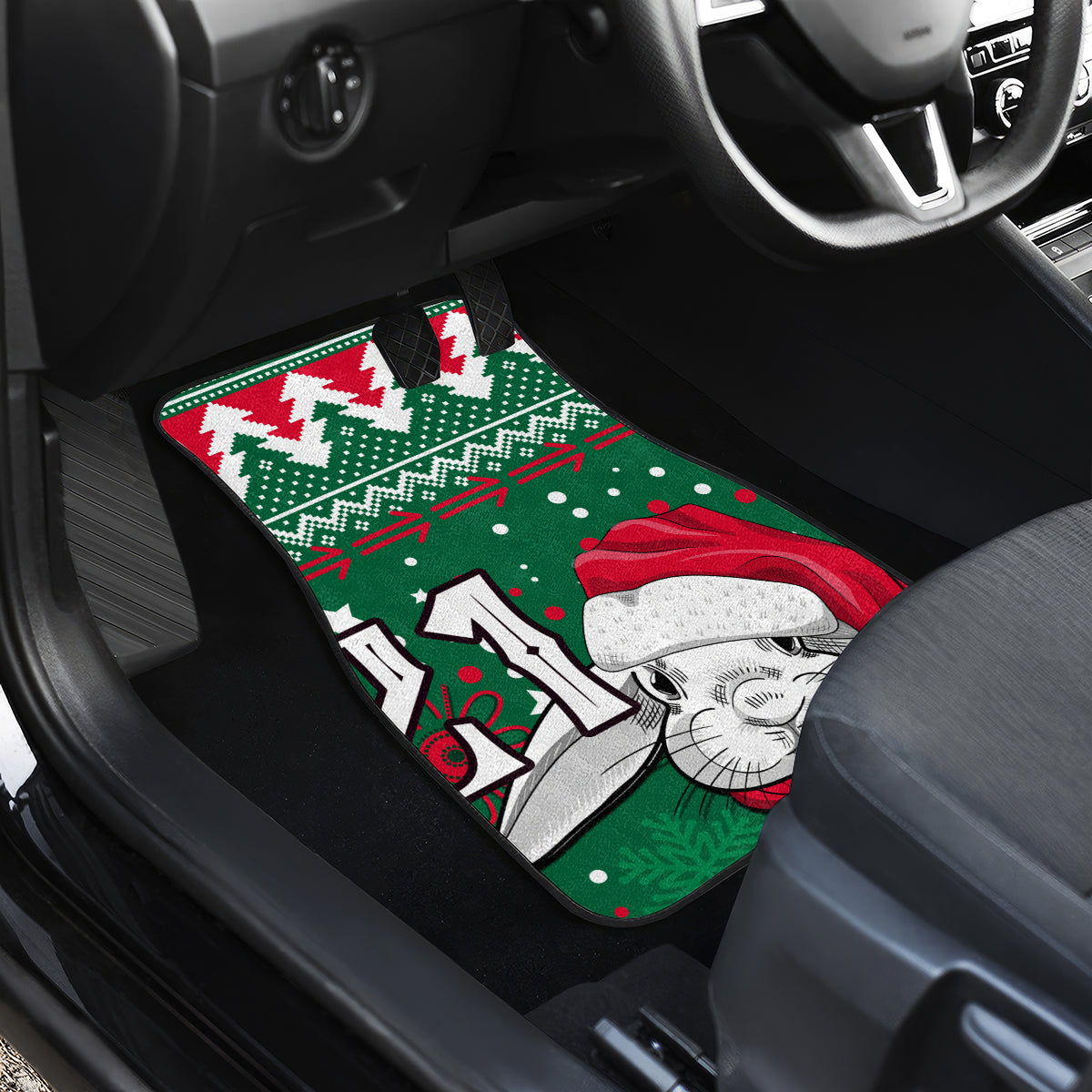 custom-rabbitohs-rugby-car-mats-glory-glory-the-south-2023-christmas-vibe-unique