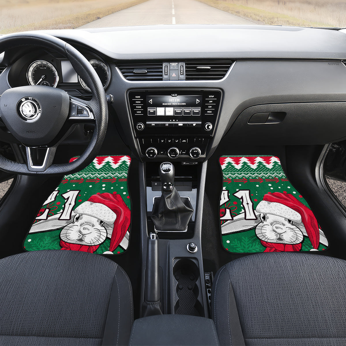 custom-rabbitohs-rugby-car-mats-glory-glory-the-south-2023-christmas-vibe-unique