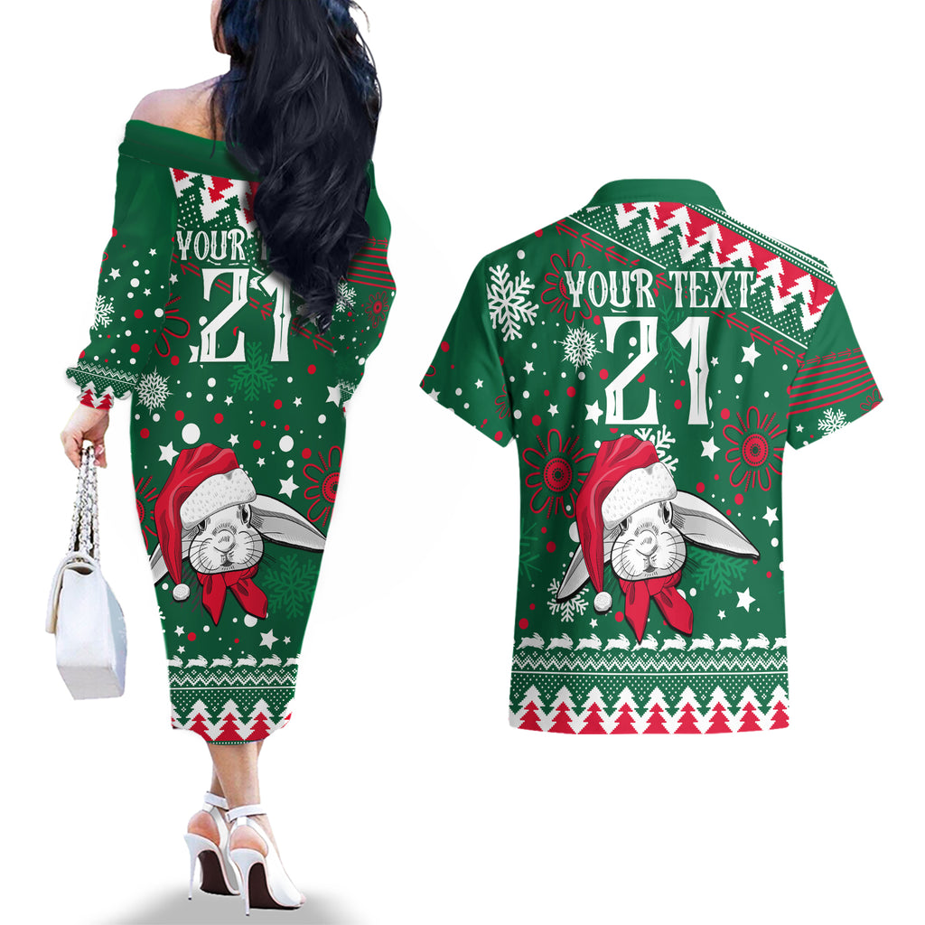 custom-rabbitohs-rugby-couples-matching-off-the-shoulder-long-sleeve-dress-and-hawaiian-shirt-glory-glory-the-south-2023-christmas-vibe-unique