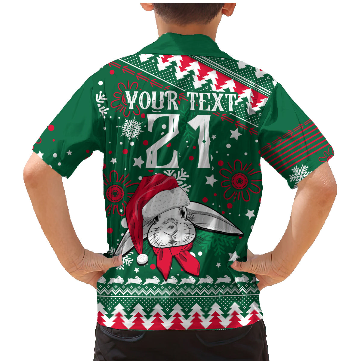 custom-rabbitohs-rugby-family-matching-mermaid-dress-and-hawaiian-shirt-glory-glory-the-south-2023-christmas-vibe-unique