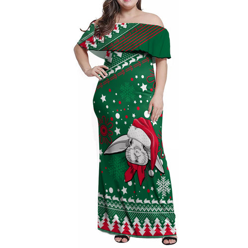 custom-rabbitohs-rugby-family-matching-off-shoulder-maxi-dress-and-hawaiian-shirt-glory-glory-the-south-2023-christmas-vibe-unique