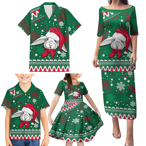 custom-rabbitohs-rugby-family-matching-puletasi-dress-and-hawaiian-shirt-glory-glory-the-south-2023-christmas-vibe-unique