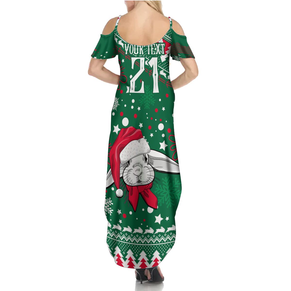 custom-rabbitohs-rugby-family-matching-summer-maxi-dress-and-hawaiian-shirt-glory-glory-the-south-2023-christmas-vibe-unique