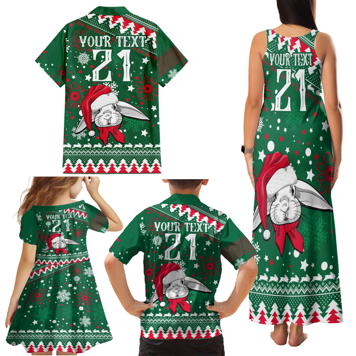 custom-rabbitohs-rugby-family-matching-tank-maxi-dress-and-hawaiian-shirt-glory-glory-the-south-2023-christmas-vibe-unique