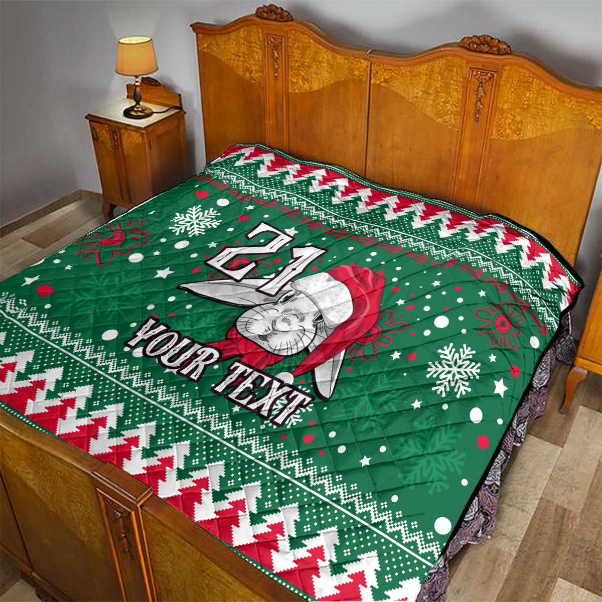 custom-rabbitohs-rugby-quilt-glory-glory-the-south-2023-christmas-vibe-unique