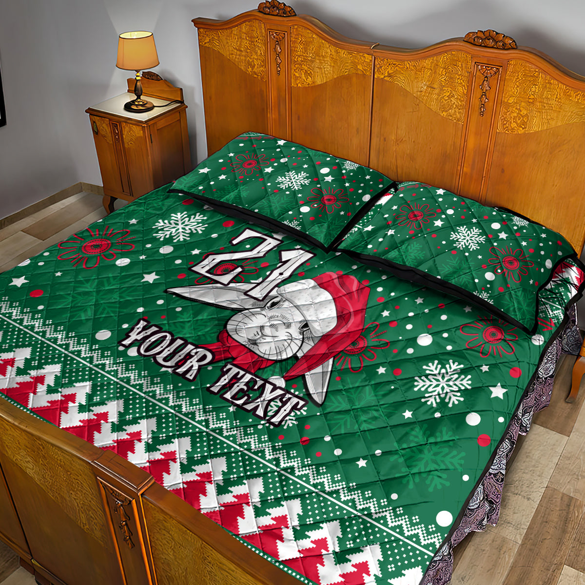 custom-rabbitohs-rugby-quilt-bed-set-glory-glory-the-south-2023-christmas-vibe-unique