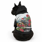 Meri Kirihimete Tuatara Pet Hoodie New Zealand Fern with Puhutukawa Flowers