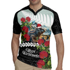 Meri Kirihimete Tuatara Rugby Jersey New Zealand Fern with Puhutukawa Flowers