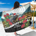 Meri Kirihimete Tuatara Sarong New Zealand Fern with Puhutukawa Flowers