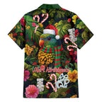 Meri Kirihimete Kakapo Santa Family Matching Long Sleeve Bodycon Dress and Hawaiian Shirt Merry Christmas with Tropical Vibe