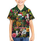Meri Kirihimete Kakapo Santa Kid Hawaiian Shirt Merry Christmas with Tropical Vibe