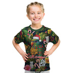 Meri Kirihimete Kakapo Santa Kid T Shirt Merry Christmas with Tropical Vibe