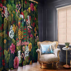 Meri Kirihimete Kakapo Santa Window Curtain Merry Christmas with Tropical Vibe