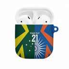 India vs Australia Custom AirPods Case Blue vs Gold Cricket Heritage - Aussie Hoodie