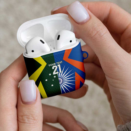 India vs Australia Custom AirPods Case Blue vs Gold Cricket Heritage - Aussie Hoodie