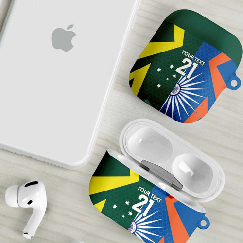 India vs Australia Custom AirPods Case Blue vs Gold Cricket Heritage - Aussie Hoodie
