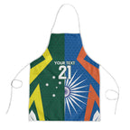 India vs Australia Custom Apron Blue vs Gold Cricket Heritage - Aussie Hoodie