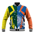 India vs Australia Custom Baseball Jacket Blue vs Gold Cricket Heritage - Aussie Hoodie