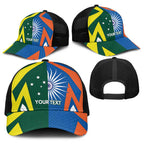 India vs Australia Personalised Baseball Net Cap Blue vs Gold Cricket Heritage - Aussie Hoodie