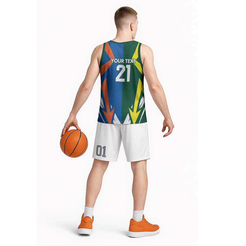 India vs Australia Custom Basketball Jersey Blue vs Gold Cricket Heritage - Aussie Hoodie