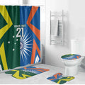 India vs Australia Custom Bathroom Set Blue vs Gold Cricket Heritage - Aussie Hoodie