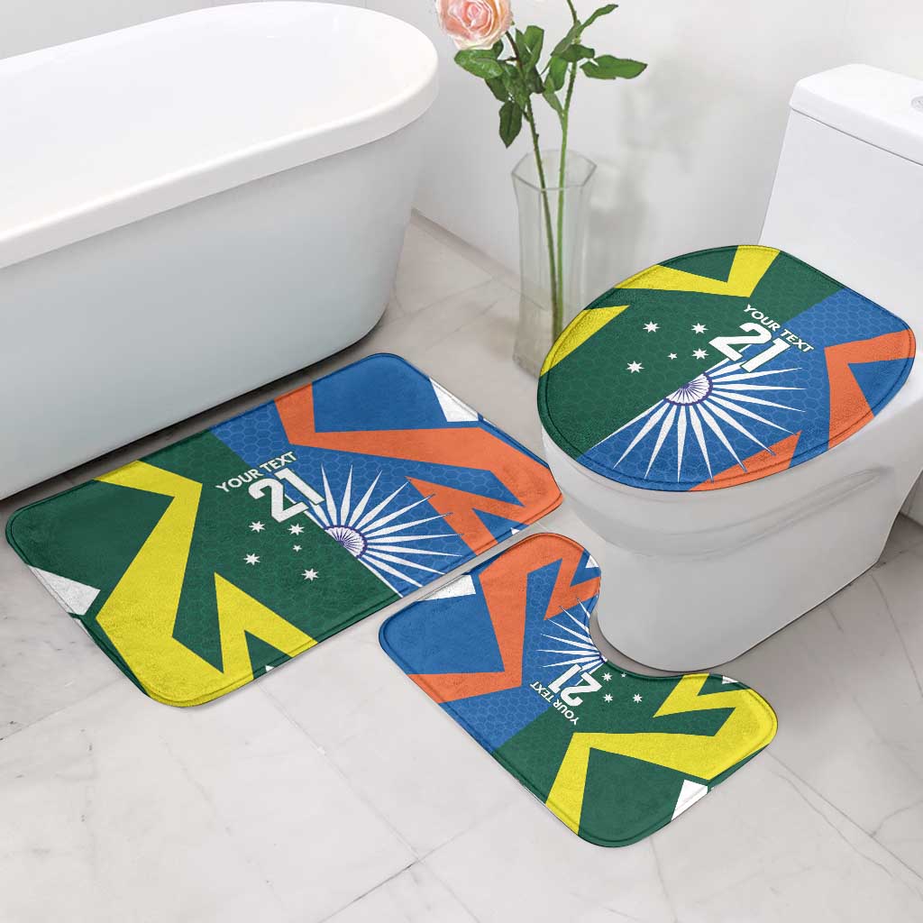 India vs Australia Custom Bathroom Set Blue vs Gold Cricket Heritage - Aussie Hoodie