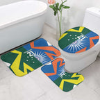 India vs Australia Custom Bathroom Set Blue vs Gold Cricket Heritage - Aussie Hoodie