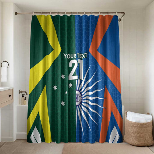 India vs Australia Custom Bathroom Set Blue vs Gold Cricket Heritage - Aussie Hoodie