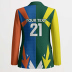 India vs Australia Custom Blazer Blue vs Gold Cricket Heritage - Aussie Hoodie