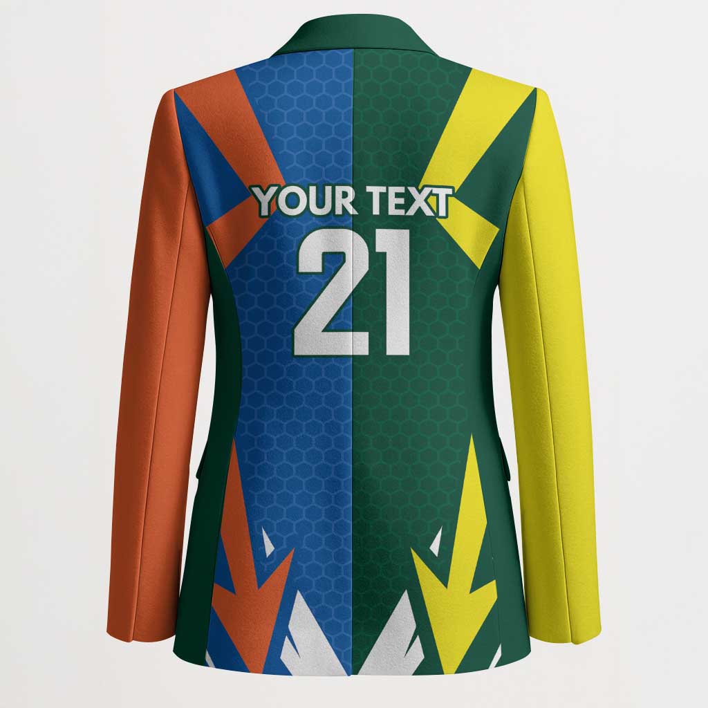 India vs Australia Custom Blazer Blue vs Gold Cricket Heritage - Aussie Hoodie