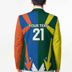 India vs Australia Custom Blazer Blue vs Gold Cricket Heritage - Aussie Hoodie