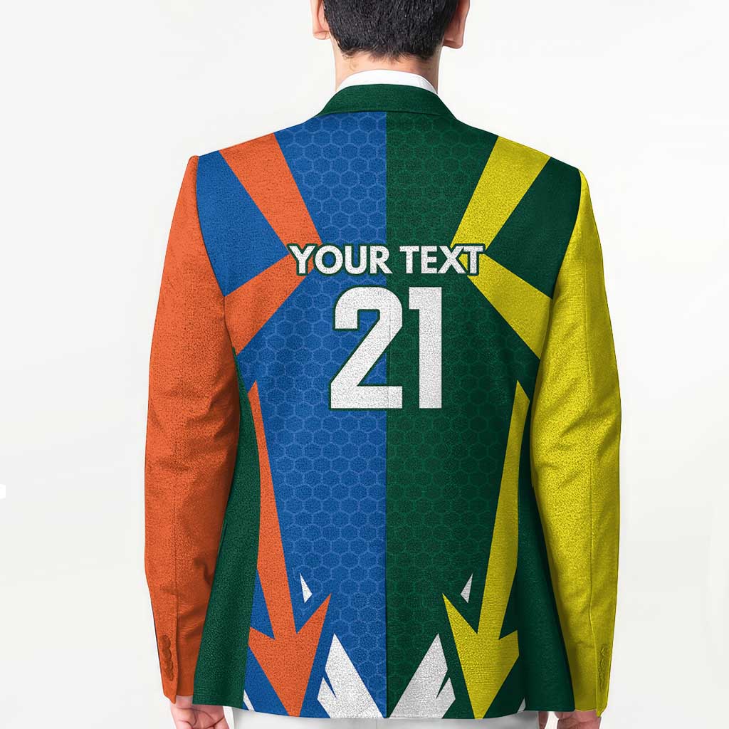 India vs Australia Custom Blazer Blue vs Gold Cricket Heritage - Aussie Hoodie