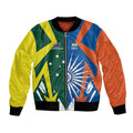 India vs Australia Custom Bomber Jacket Blue vs Gold Cricket Heritage - Aussie Hoodie