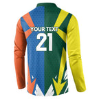 India vs Australia Custom Button Sweatshirt Blue vs Gold Cricket Heritage - Aussie Hoodie