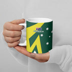 India vs Australia Custom Ceramic Mug Blue vs Gold Cricket Heritage - Aussie Hoodie