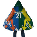 India vs Australia Custom Cloak Blue vs Gold Cricket Heritage - Aussie Hoodie