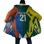 India vs Australia Custom Cloak Blue vs Gold Cricket Heritage - Aussie Hoodie