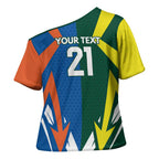 India vs Australia Custom Cross Shoulder Shirt Blue vs Gold Cricket Heritage - Aussie Hoodie