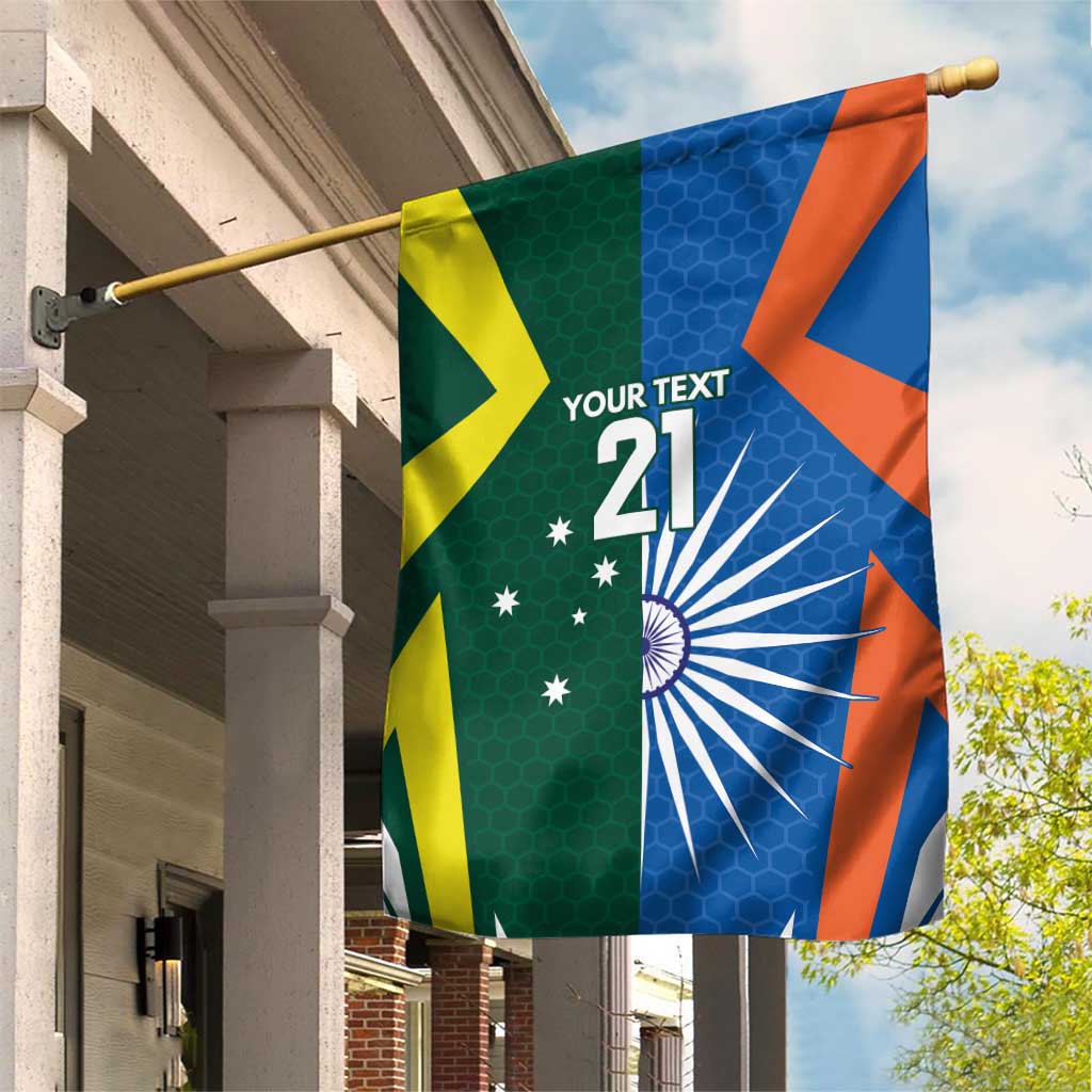 India vs Australia Custom Garden Flag Blue vs Gold Cricket Heritage - Aussie Hoodie